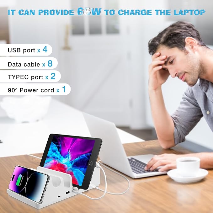 150W 6-Port Charging Station for Home - Image 2
