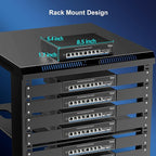 8 Port 2.5G PoE Switch Unmanaged, VIMIN 10x 2.5G Base-T PoE Switch, 2X 10G SFP - Image 8