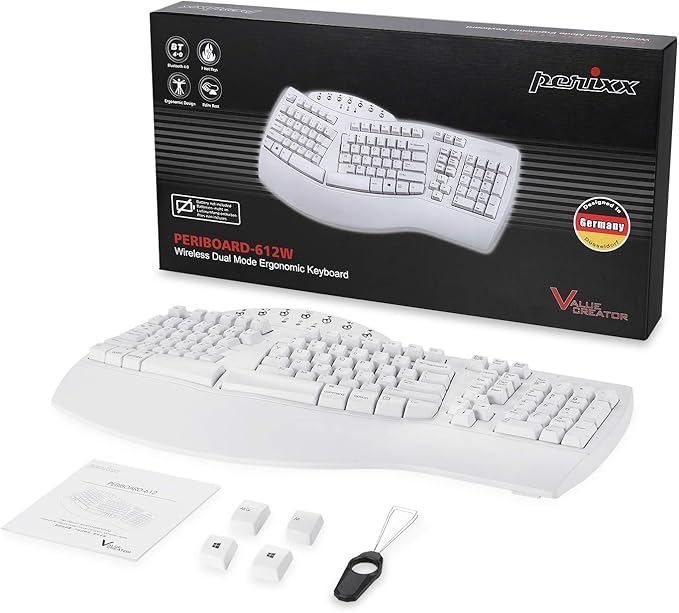 Perixx Periboard-612 Wireless Ergonomic USB Split Keyboard, US English Layout - Image 7