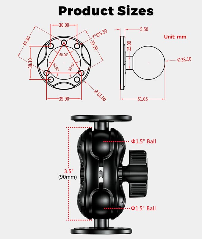 Aluminum Alloy Fish Finder Mount - Image 5