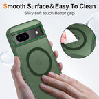 Magnetic for Google Pixel 8a Case, Shockproof Slim Translucent Matte Anti-Slip - Image 5