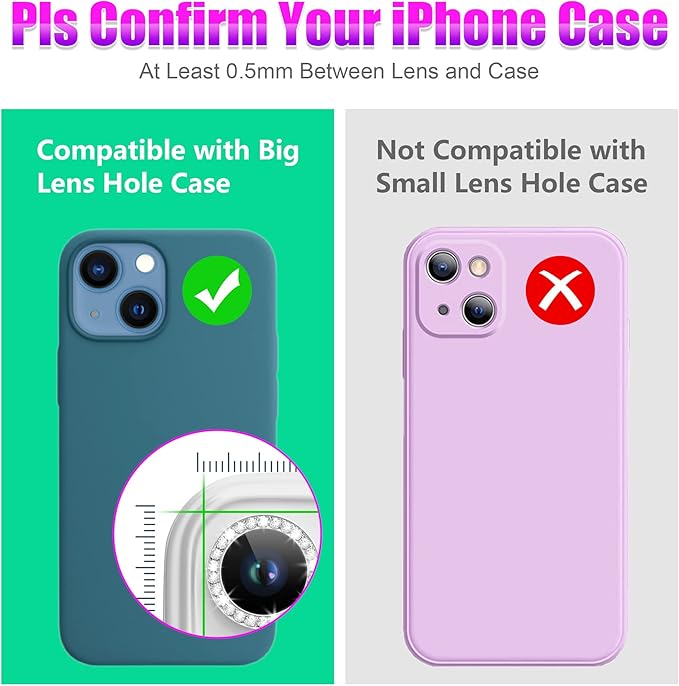 AGVEE 3+3 6 Pack for iPhone 13 6.1 inch / 13 Mini 5.4 inch Camera Lens Protector - Image 3