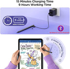 Stylus Pen for iPad 2018-2025, 15Mins Fast Charge for Apple Pencil, Palm - Image 3