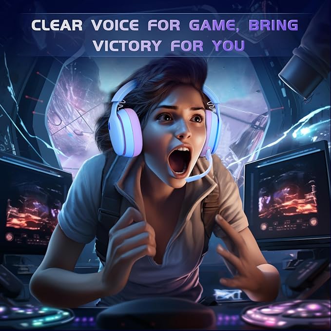2.4GHz Wireless Gaming Headset for PS5, PS4 Fortnite & FPS Gamers, Nintendo - Image 4
