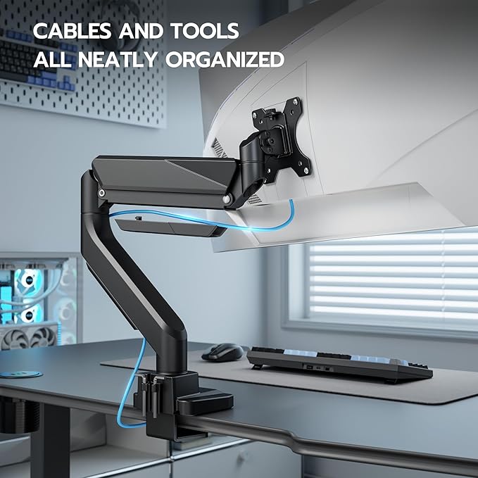 ARES WING Ultrawide Single Monitor Arm, Heavy Duty Monitor Mount - Image 6