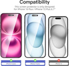 NEW'C 3 Pack Privacy for iPhone 16 Plus, 15 Plus Screen Protector, Anti-Spy - Image 2