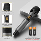 TONOR Wireless Microphone System, 4 * 10-Channel UHF Cordless Handheld Mic Set - Image 8