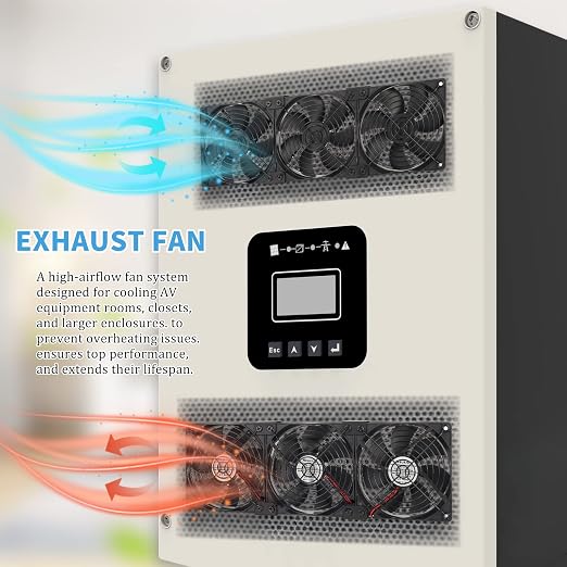 3X 120mm Computer Fan with AC Plug, AC 110V 120V 220V 240V Cabinet Cooling Fan - Image 5