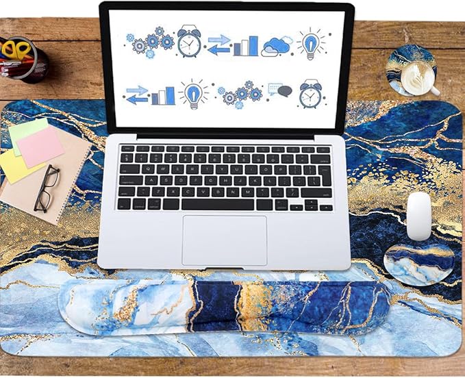Ergonomic Large Mouse Pad and Keyboard Wrist Rest, Desk Pad - Image 6