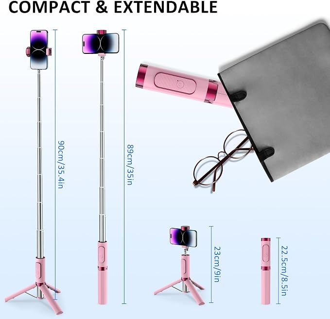 Selfie Stick Tripod, Foldable Cellphone Tripod - Image 2
