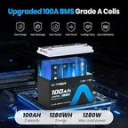 12.8V 100AH Group 31 Bluetooth LiFePO4 Lithium Battery - Image 2