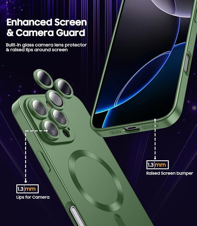 Magnetic for iPhone 16 Pro Max Case Slim Soft Silicone Bumper Shockproof - Image 4