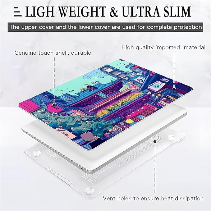 Compatible with MacBook Air 13.3 13.6 Inch Case 2022 2021 2020 2019 Plastic - Image 2