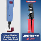 Everest 45° Angled RJ45 Cat5e Keystone Jacks 50-Pack in Red - Image 5