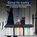 CCidea DVD Storage Bags Set of 6, Stackable DVD/CD/Blu Ray Storage Cases - Image 7