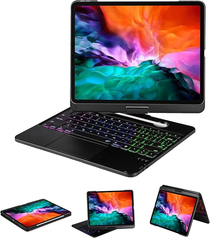 Keyboard Case for iPad Pro 12.9 inch 6th Generation 2022 5th 2021/4th 2020/3rd by LENRICH