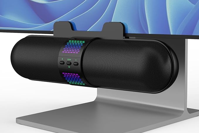 BESTISAN Computer Speaker, 6 RGB Light Modes, Gaming Soundbar by BESTISANAudioSpeakers