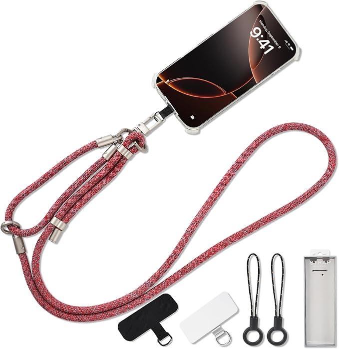 3-in-1 Adjustable Phone Lanyard Crossbody Cell Phone Neck Strap Universal by Unknown