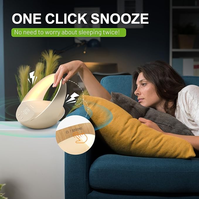 Bluetooth Alarm Clock, Sunrise Simulation Wake Up Night Light, 15W Fast - Image 6
