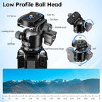 SIRUI AM-223S+G0 Carbon Fiber Desktop Tripod – Ultra-Light 1.7lbs, Max Height - Image 4