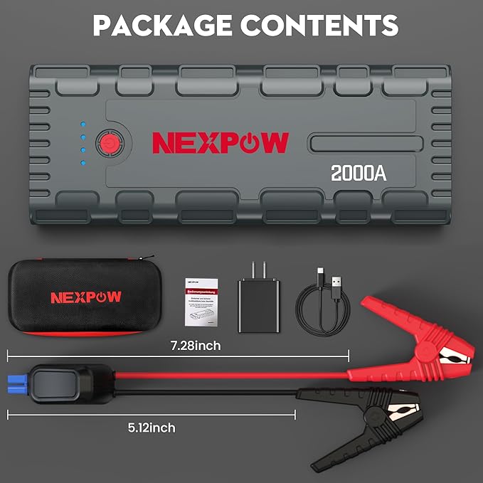NEXPOW 2000A Peak Car Battery Jump Starter - Image 7