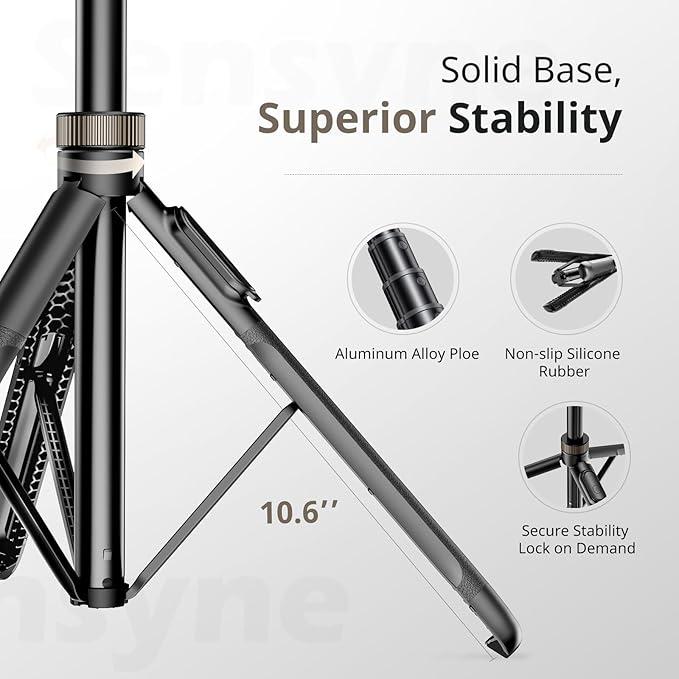 Sensyne 72" Extendable Tripod for iPhone & Selfie Stick - Image 6