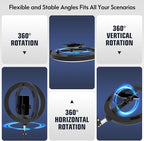 Overhead Camera Mount with Ring Light Phone Holder, Phone Tripod with Light - Image 6