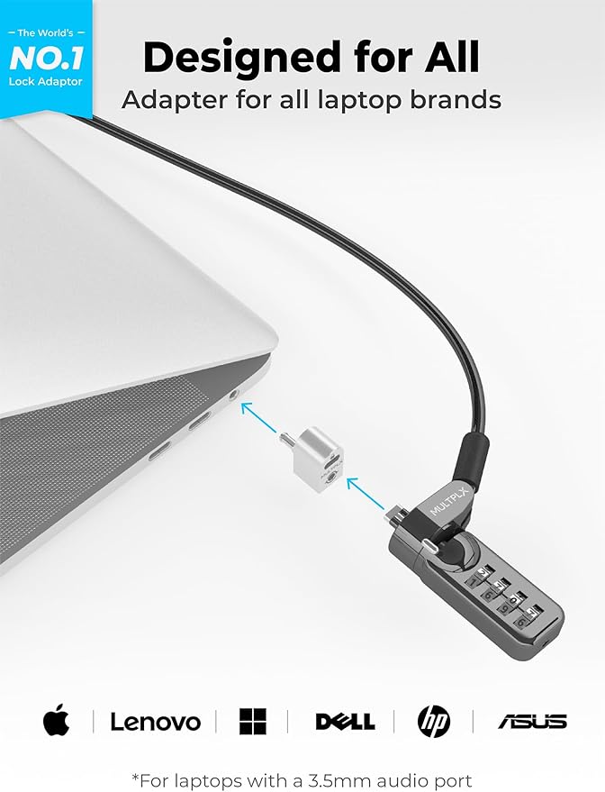 Laptop Lock Adapter for Kensington Lock | Adds Security Slot To Any Laptop inc - Image 3