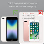 Compatible with iPhone 7/8/SE 2020/SE 2022 Wallet Case PU Leather Shockproof - Image 2