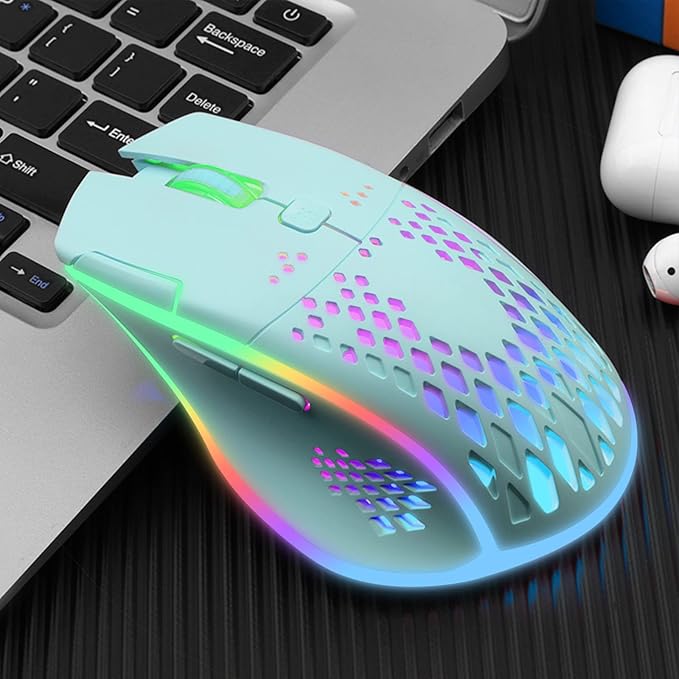 VEGCOO Wireless Gaming Mouse, C30 Silent Click Wireless Rechargeable Gaming - Image 2