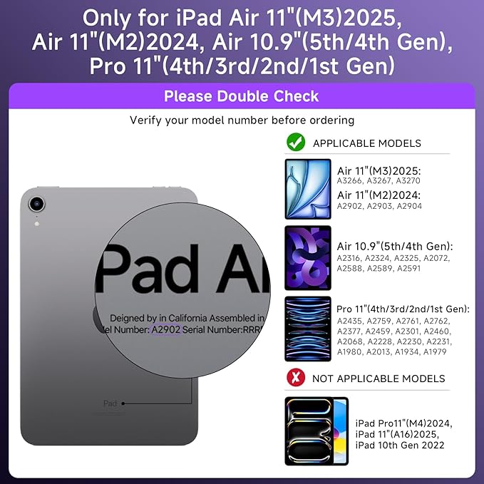 Transparent Case with Keyboard iPad Air 11 Inch, Compatible 10.9" iPad Air - Image 2