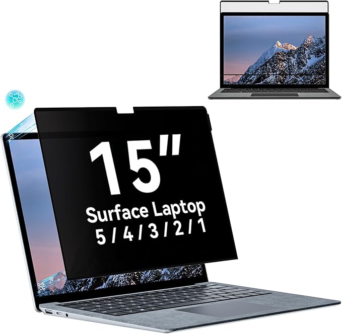 Privacy Filter Compatible with 15 Inch Surface Laptop 5/4/3/2/1, Easy On/Off by Protescreen