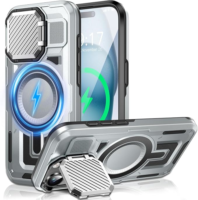 Camera Stand Case for iPhone 15, 2024 Version Military Grade Protective Soft by Unknown