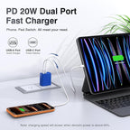 2 Pack USB C Charger, 20W PD Fast Charger Dual Port Plug Type C Charger - Image 4