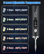 Cordless Soldering Iron Kit, 1400mAh Rechargeable Portable Cordless Soldering - Image 3