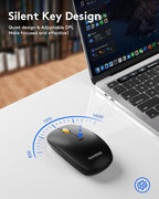 Foldable Keyboard and Mouse, Samsers Folding Bluetooth Keyboard Combo, 2.4G + - Image 4