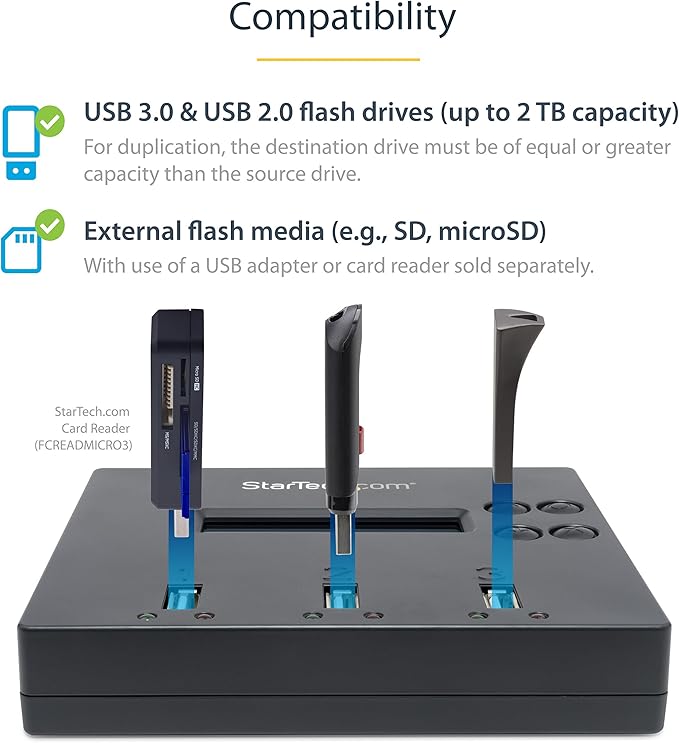 StarTech.com USB Flash Drive Duplicator and HDD/SSD Cloner Docking Station - Image 4