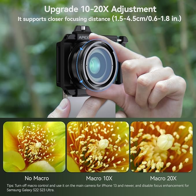 Macro Lens Kit for Smartphone, 10-20X Micro Phone Lens - Image 3