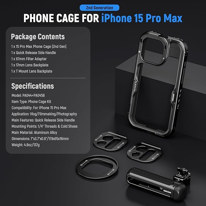 NEEWER 15 Pro Cage, Video Rig Phone Stabilizer - Image 8