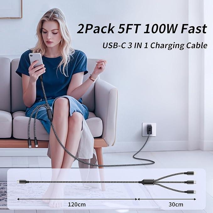100W USB C Multi Charging Cable - Image 7