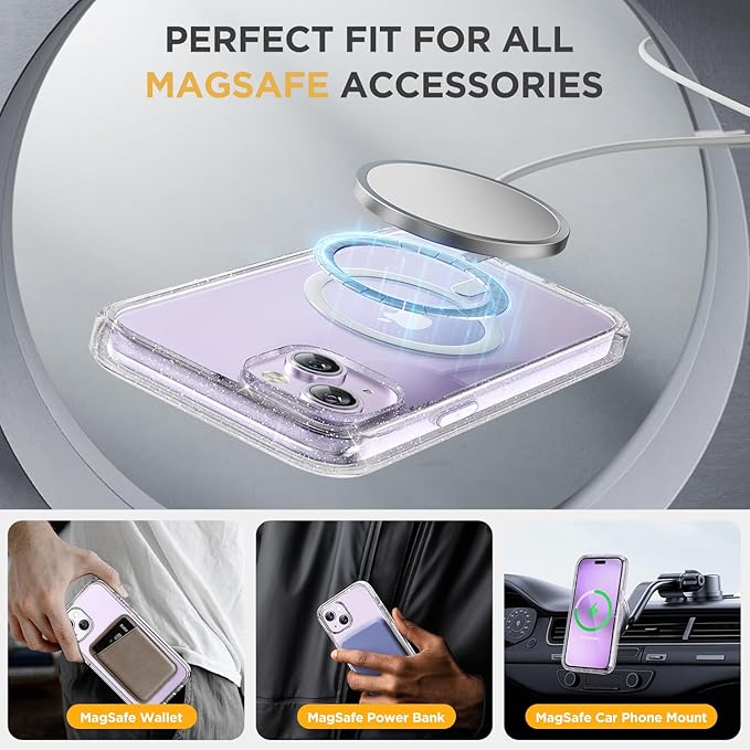 Miracase Magnetic for iPhone 14 Case 6.1", Full-Body Protective Bumper 14 Phone - Image 2