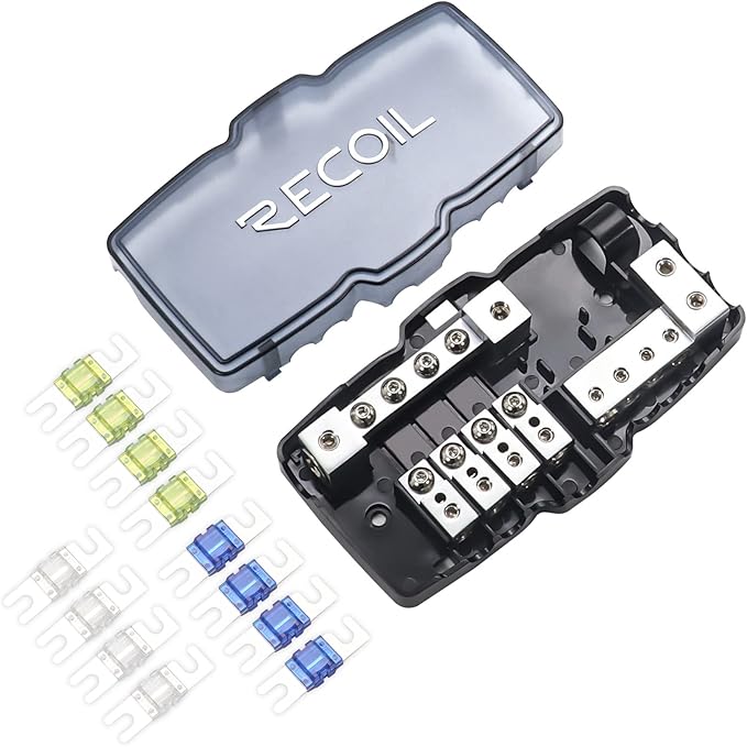 RECOIL MPG4 4-Way Mini-ANL Fused Distribution Block by Recoil
