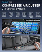 BOBYE Electric Compressed Air Duster & Keyboard Cleaner, 2-in-1 Blower & Vacuum - Image 3