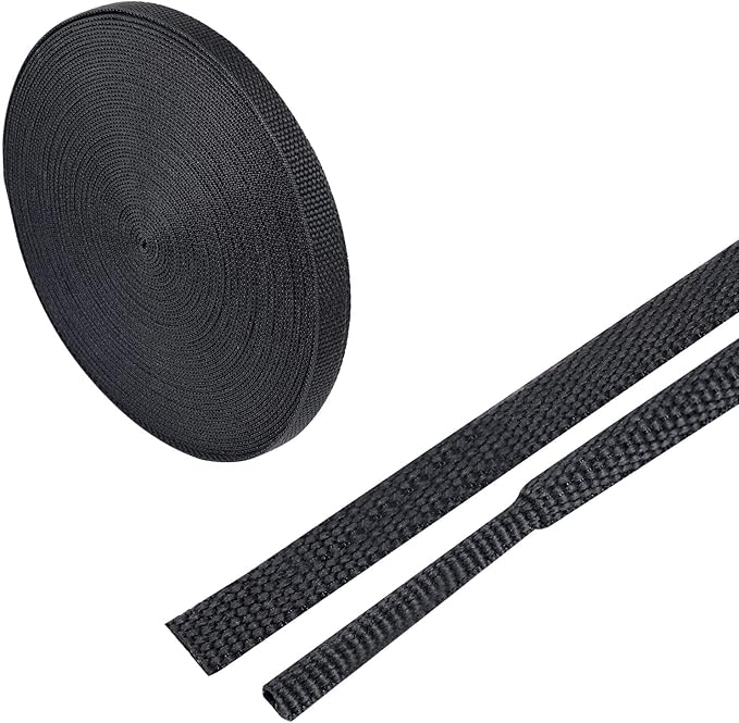Heat Shrink Wire Loom 2:1 Shrinkable Braided Cable Sleeve 1/4 Inch ID-46ft by BuyUneed