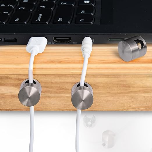 2 Sets Charger Holders for Cords, Adhesive Metal Cord Clips, Cable Management - Image 6
