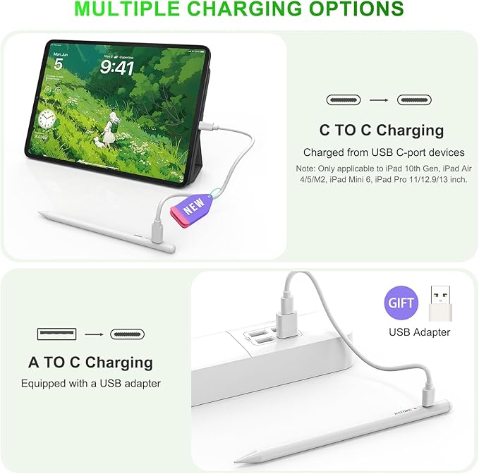 Stylus Pen for iPad 2018-2025: HATOKU 15 Mins Fast Charging Pencil Pro for iPad - Image 4