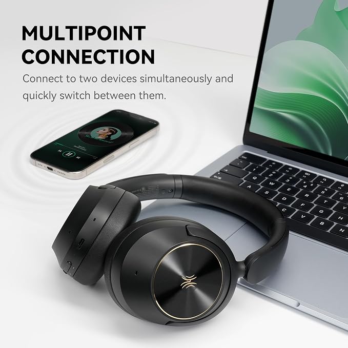 OneOdio Focus A6 Hybrid Active Noise Cancelling Headphones, 75H Playtime - Image 9