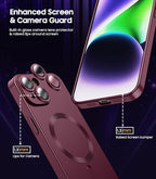 Magnetic for iPhone 14 Case Slim Soft Silicone Bumper Shockproof Metallic - Image 4