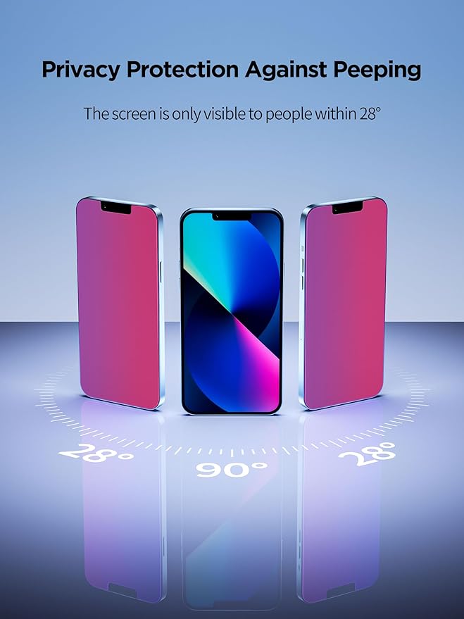 Compatible for iPhone 12/iPhone 12 Pro Privacy Screen Protector Tempered Glass - Image 3