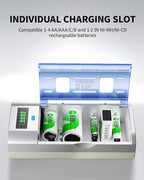 EBL D Cells 10000mAh Rechargeable Batteries and Universal Battery Charger - Image 4